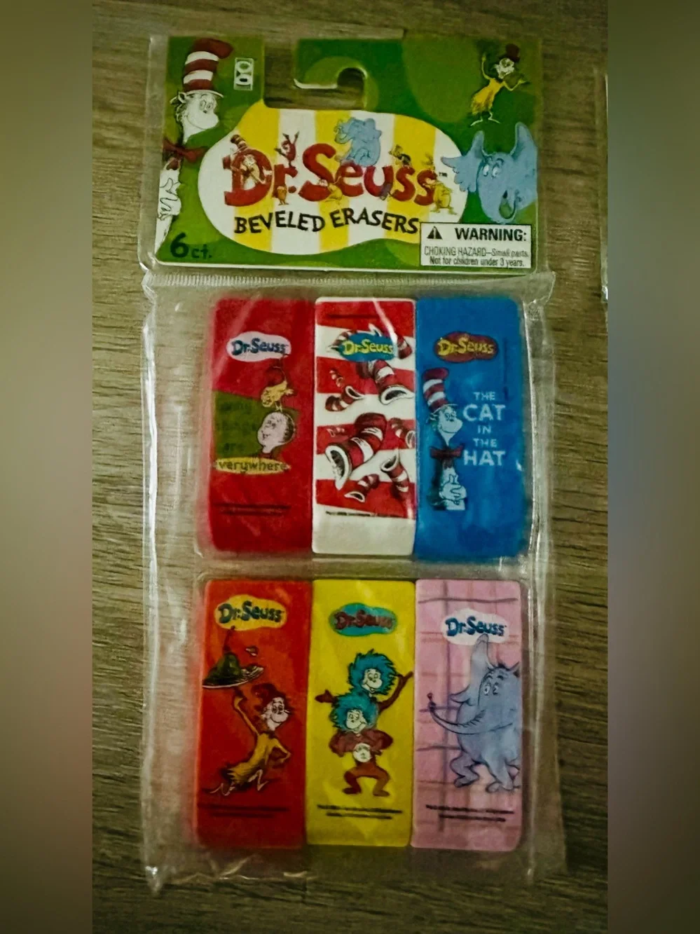 24 Dr. Seuss “Cat in the Hat” Erasers, 4 packs of 6 erasers